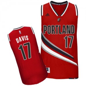 Portland Trail Blazers Ed Davis #17 Alternate Swingman Maillot d'équipe de NBA - Rouge pour Homme