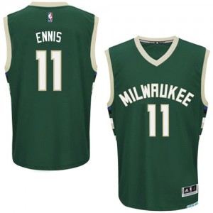 Maillot NBA Authentic Tyler Ennis #11 Milwaukee Bucks Road Vert - Homme