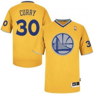 Maillot NBA Or Stephen Curry #30 Golden State Warriors 2013 Christmas Day Authentic Homme Adidas