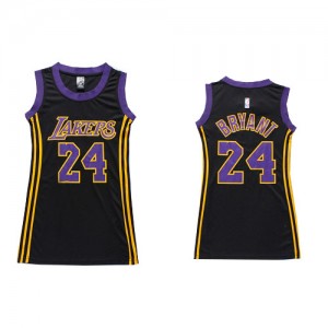 Maillot NBA Authentic Kobe Bryant #24 Los Angeles Lakers Dress Noir (Violet No.) - Femme