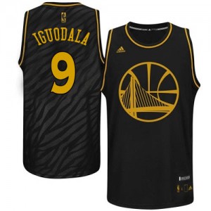Maillot NBA Noir Andre Iguodala #9 Golden State Warriors Precious Metals Fashion Authentic Homme Adidas