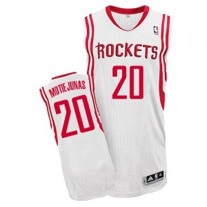 Maillot Authentic Houston Rockets NBA Home Blanc - #20 Donatas Motiejunas - Homme