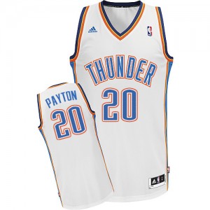 Maillot NBA Blanc Gary Payton #20 Oklahoma City Thunder Home Swingman Homme Adidas