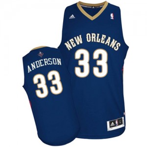 New Orleans Pelicans #33 Adidas Road Bleu marin Swingman Maillot d'équipe de NBA Vente pas cher - Ryan Anderson pour Homme
