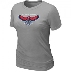 Atlanta Hawks Big & Tall T-Shirts d'équipe de NBA - Gris pour Femme