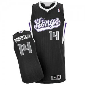 Sacramento Kings #14 Adidas Alternate Noir Authentic Maillot d'équipe de NBA préférentiel - Oscar Robertson pour Homme