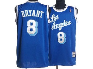 Maillot Authentic Los Angeles Lakers NBA Throwback Bleu - #8 Kobe Bryant - Homme