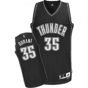 Maillot Adidas Noir Shadow Authentic Oklahoma City Thunder - Kevin Durant #35 - Homme