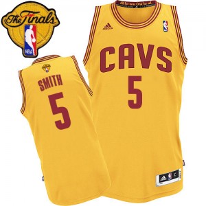 Maillot NBA Authentic J.R. Smith #5 Cleveland Cavaliers Alternate 2015 The Finals Patch Or - Homme