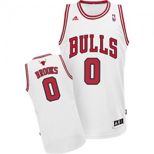 Chicago Bulls #0 Adidas Home Blanc Swingman Maillot d'équipe de NBA vente en ligne - Aaron Brooks pour Homme