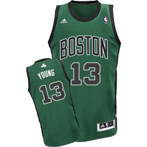 Maillot NBA Boston Celtics #13 James Young Vert (No. noir) Adidas Swingman Alternate - Homme