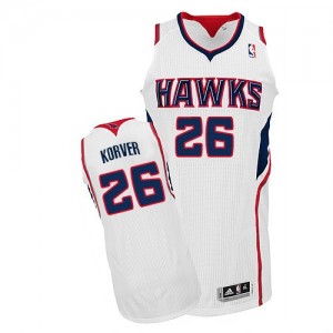 Maillot NBA Blanc Kyle Korver #26 Atlanta Hawks Home Authentic Homme Adidas