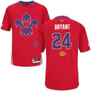 Maillot NBA Rouge Kobe Bryant #24 Los Angeles Lakers 2014 All Star Swingman Homme Adidas