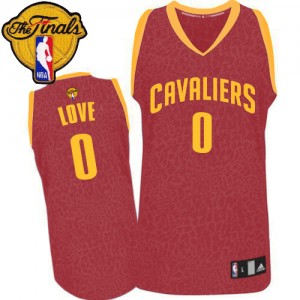Maillot NBA Cleveland Cavaliers #0 Kevin Love Rouge Adidas Swingman Crazy Light 2015 The Finals Patch - Homme