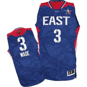 Maillot Authentic Miami Heat NBA 2013 All Star Bleu - #3 Dwyane Wade - Homme