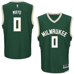 Maillot Authentic Milwaukee Bucks NBA Road Vert - #0 O.J. Mayo - Homme