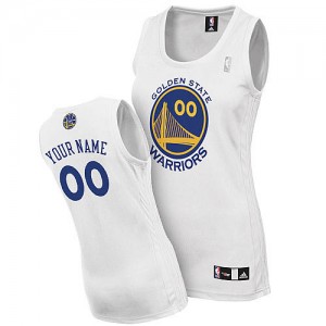 Golden State Warriors Personnalisé Adidas Home Blanc Maillot d'équipe de NBA Le meilleur cadeau - Authentic pour Femme