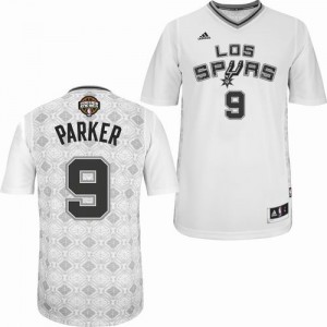 Maillot NBA Blanc Tony Parker #9 San Antonio Spurs New Latin Nights Authentic Homme Adidas