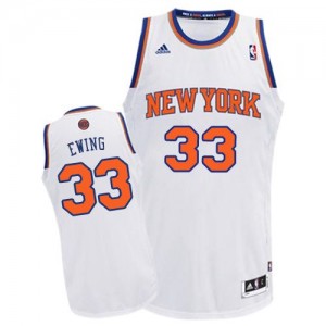 New York Knicks Patrick Ewing #33 Home Swingman Maillot d'équipe de NBA - Blanc pour Homme