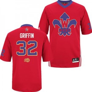 Maillot NBA Rouge Blake Griffin #32 Los Angeles Clippers 2014 All Star Authentic Homme Adidas
