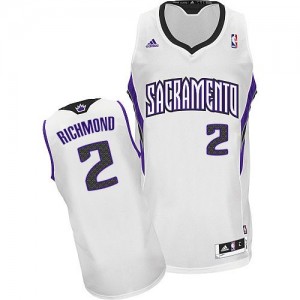 Maillot NBA Blanc Mitch Richmond #2 Sacramento Kings Home Swingman Homme Adidas