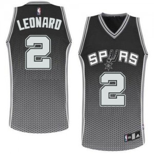 Maillot NBA San Antonio Spurs #2 Kawhi Leonard Noir Adidas Swingman Resonate Fashion - Homme
