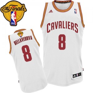 Cleveland Cavaliers Matthew Dellavedova #8 Home 2015 The Finals Patch Swingman Maillot d'équipe de NBA - Blanc pour Homme