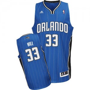 Maillot NBA Orlando Magic #33 Grant Hill Bleu royal Adidas Swingman Road - Homme