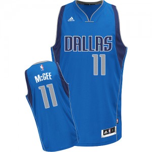 Maillot NBA Dallas Mavericks #11 JaVale McGee Bleu royal Adidas Swingman Road - Homme