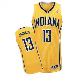 Indiana Pacers #13 Adidas Alternate Or Authentic Maillot d'équipe de NBA prix d'usine en ligne - Mark Jackson pour Homme