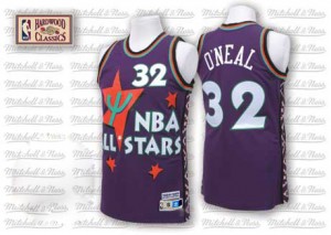 Orlando Magic #32 Adidas Throwback 1995 All Star Violet Authentic Maillot d'équipe de NBA Prix d'usine - Shaquille O'Neal pour Homme