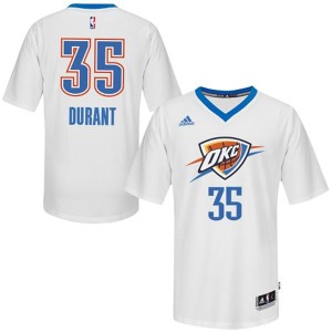 Maillot Adidas Blanc Pride Authentic Oklahoma City Thunder - Kevin Durant #35 - Homme