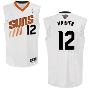 Maillot NBA Phoenix Suns #12 T.J. Warren Blanc Adidas Authentic Home - Homme