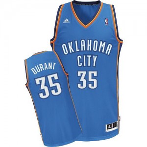 Oklahoma City Thunder Kevin Durant #35 Road Swingman Maillot d'équipe de NBA - Bleu royal pour Homme