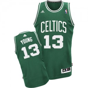 Maillot NBA Boston Celtics #13 James Young Vert (No Blanc) Adidas Swingman Road - Homme