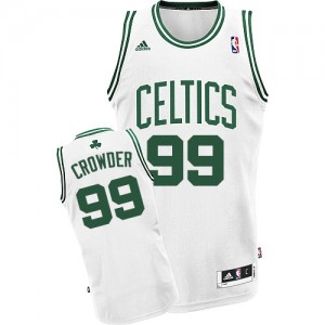 Boston Celtics Jae Crowder #99 Home Swingman Maillot d'équipe de NBA - Blanc pour Homme