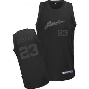 Maillot NBA Chicago Bulls #23 Michael Jordan Tout noir Adidas Authentic - Homme