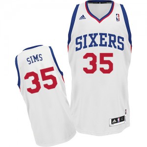 Philadelphia 76ers Henry Sims #35 Home Swingman Maillot d'équipe de NBA - Blanc pour Homme