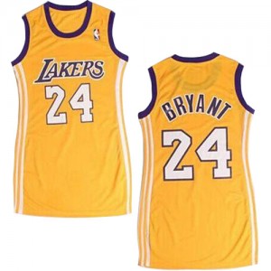 Maillot NBA Swingman Kobe Bryant #24 Los Angeles Lakers Dress Or - Femme
