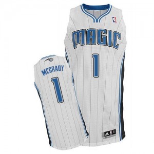 Maillot NBA Orlando Magic #1 Tracy Mcgrady Blanc Adidas Authentic Home - Homme