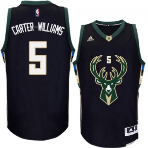 Maillot NBA Authentic Michael Carter-Williams #5 Milwaukee Bucks Alternate Noir - Homme