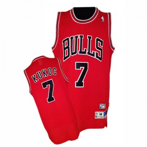 Chicago Bulls Toni Kukoc #7 Throwback Swingman Maillot d'équipe de NBA - Rouge pour Homme