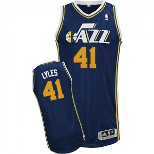 Maillot Authentic Utah Jazz NBA Road Bleu marin - #41 Trey Lyles - Homme