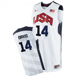 Maillot NBA Blanc Anthony Davis #14 Team USA 2012 Olympics Swingman Homme Nike