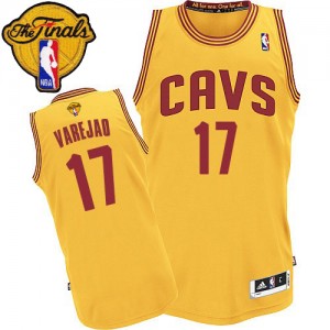 Maillot NBA Authentic Anderson Varejao #17 Cleveland Cavaliers Alternate 2015 The Finals Patch Or - Homme