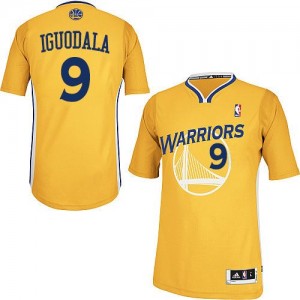 Golden State Warriors #9 Adidas Alternate Or Authentic Maillot d'équipe de NBA prix d'usine en ligne - Andre Iguodala pour Homme