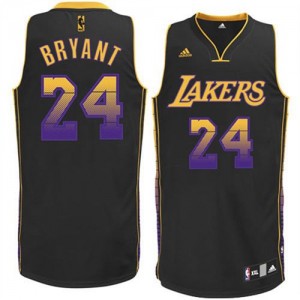 Los Angeles Lakers #24 Adidas Vibe Noir Swingman Maillot d'équipe de NBA magasin d'usine - Kobe Bryant pour Homme