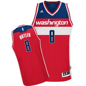 Maillot NBA Rouge Rasual Butler #8 Washington Wizards Road Swingman Homme Adidas