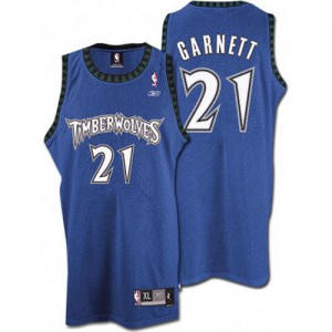 Maillot Authentic Minnesota Timberwolves NBA Throwback Slate Blue - #21 Kevin Garnett - Homme