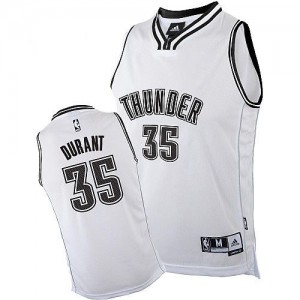 Maillot Authentic Oklahoma City Thunder NBA Blanc - #35 Kevin Durant - Homme